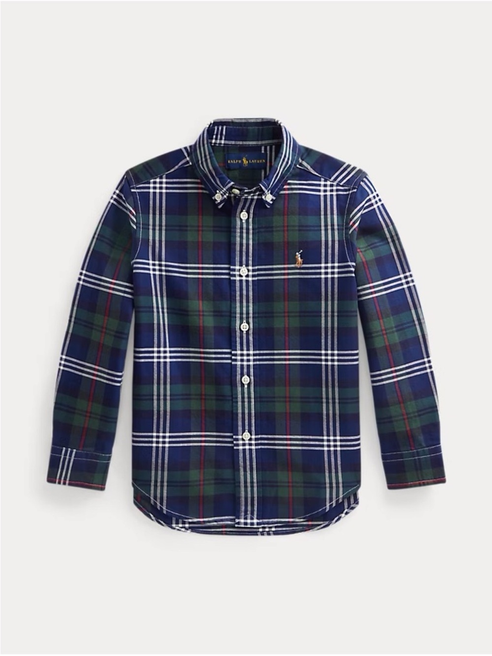 Ralph Lauren Baby Plaid Oxford Shirt (12M)